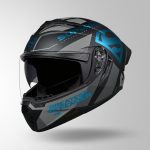 Matt Black & Teal Chrome