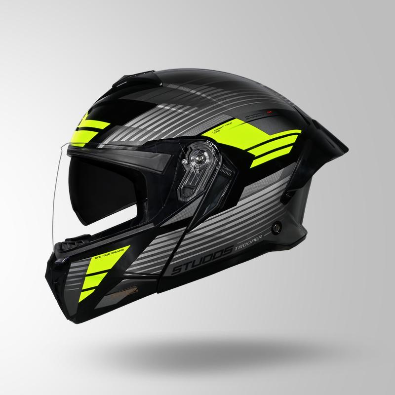 TROOPER TRAIL BLACK-GREYFLUORESCENT YELLOW LEFT