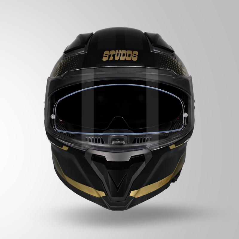 HELIOS ASPHALT BLACK N12 GOLD CHROME FRONT