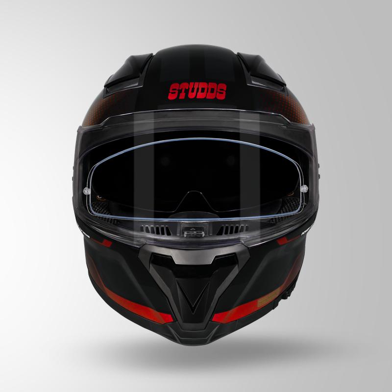HELIOS ASPHALT BLACK N2 RED CHROME FRONT