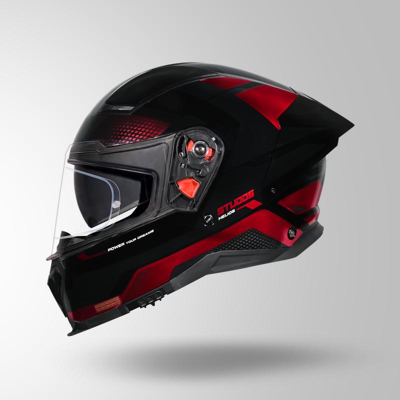 HELIOS ASPHALT BLACK N2 RED CHROME LEFT