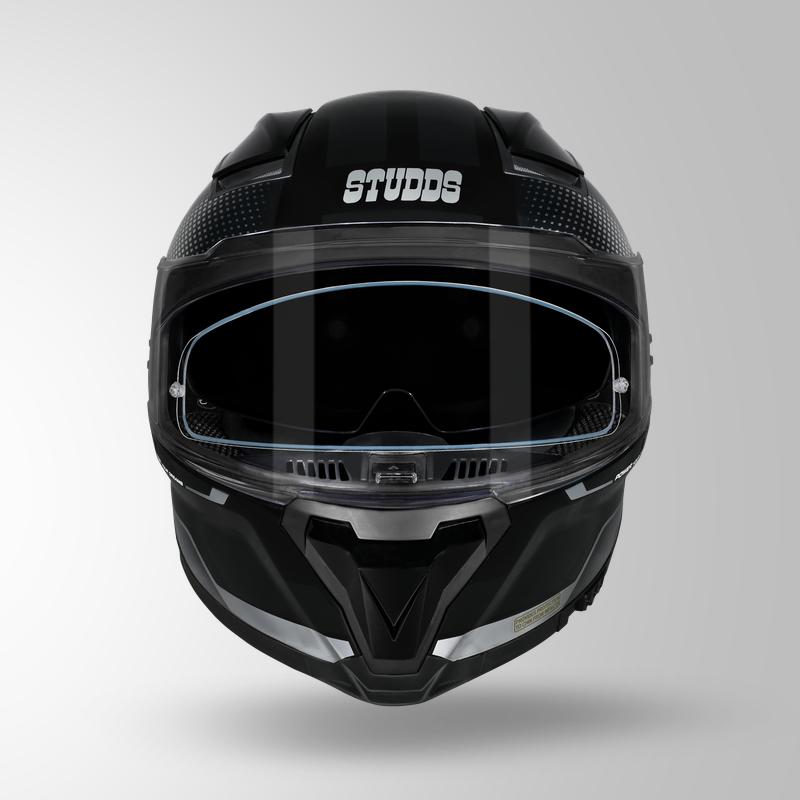 HELIOS ASPHALT BLACK N6 SILVER CHROME FRONT