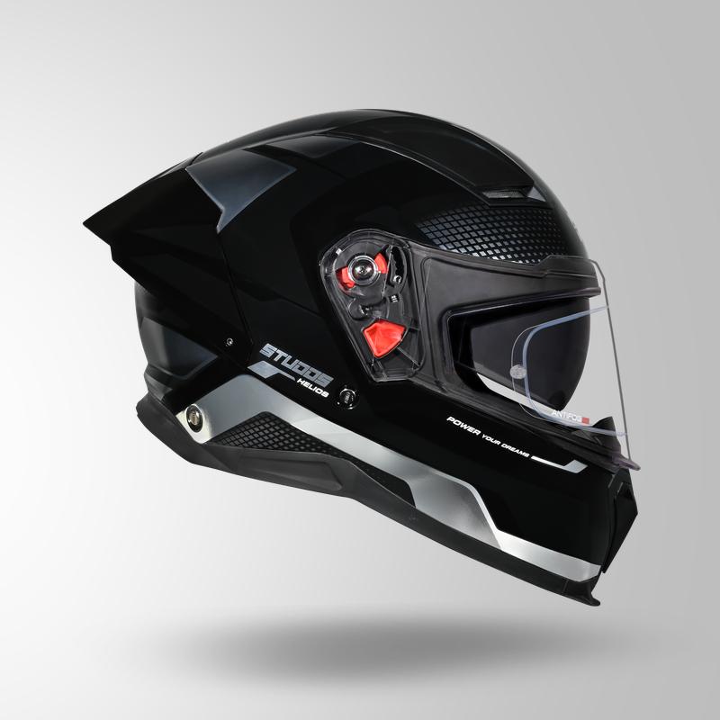 HELIOS ASPHALT BLACK N6 SILVER CHROME RIGHT