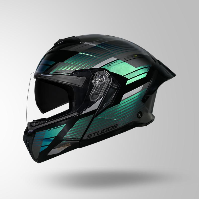 TROOPER TRAIL BLACK-GREY CHAMELEON BLUE LEFT