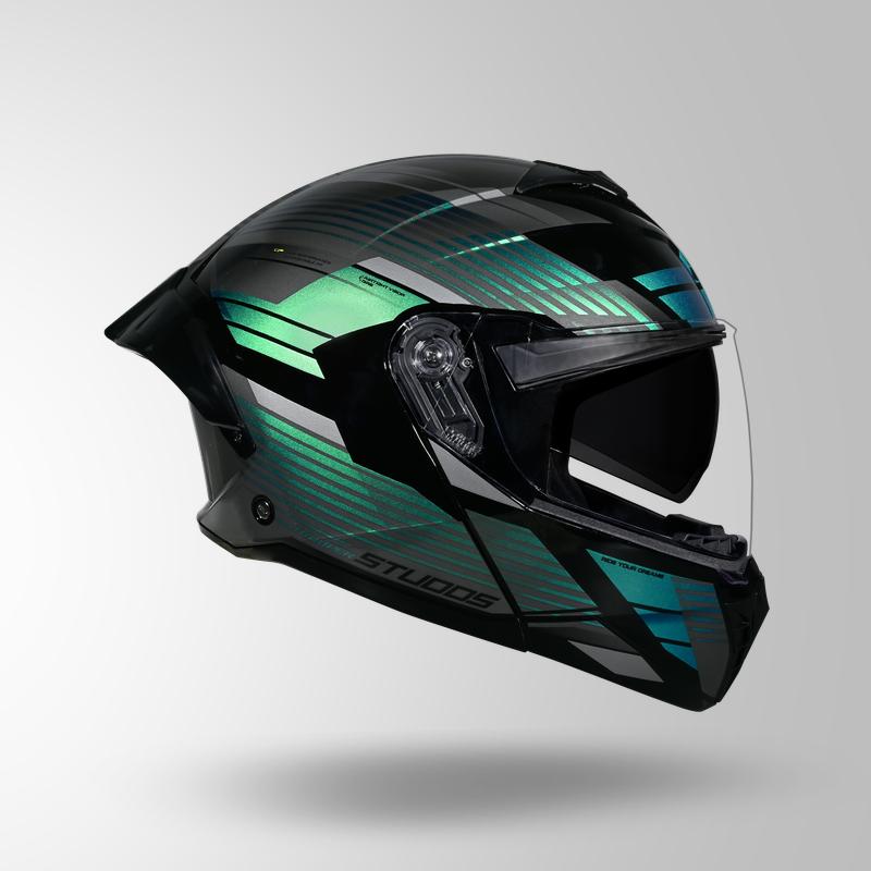 TROOPER TRAIL BLACK-GREY CHAMELEON BLUE RIGHT